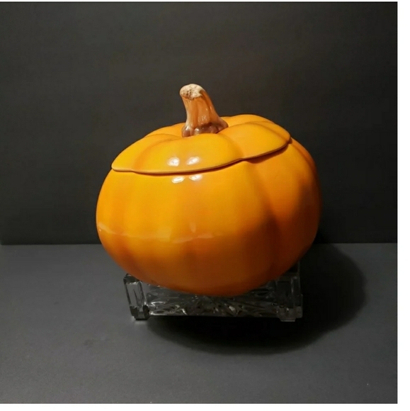 TELEFLORA GIFT Fall Pumpkin Cookie/Candy Jar With Lid - Picture 1 of 9